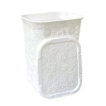 Корзина для белья 50л ажурная белая