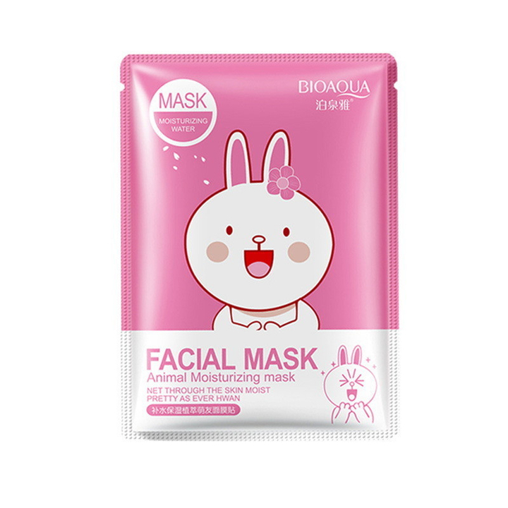 Маска для лица BioAqua Cherry Blossom Animal (зайка) Plant Friend Facial Mask Сакура, тканевая, 30 г