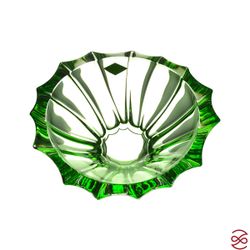 Конфетница Aurum Crystal Plantica 22 см зелен.