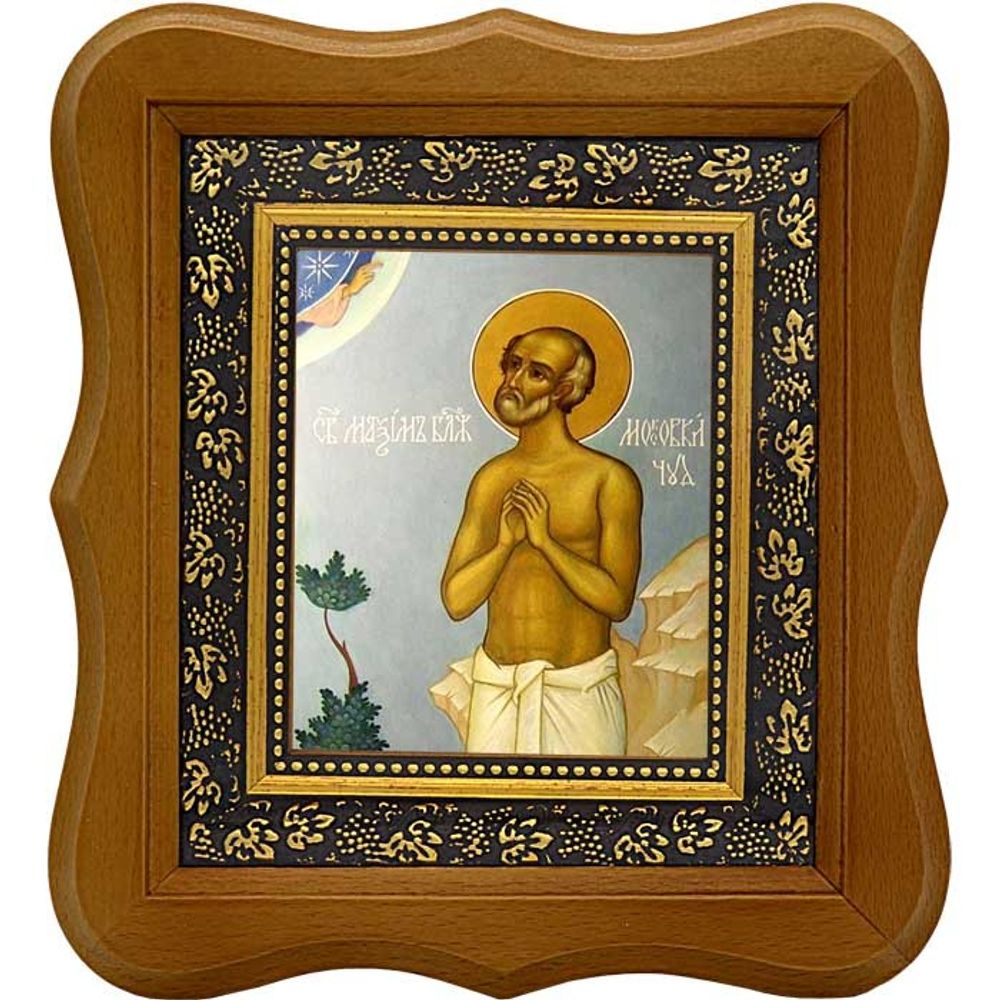 Максим Московский блаженный. Икона на холсте.