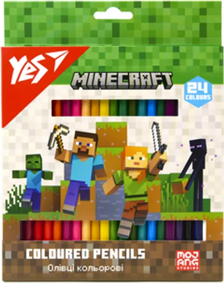 Rəngli karandaş \ Цветные карандаши 24rəng 290770 Minecraft YES