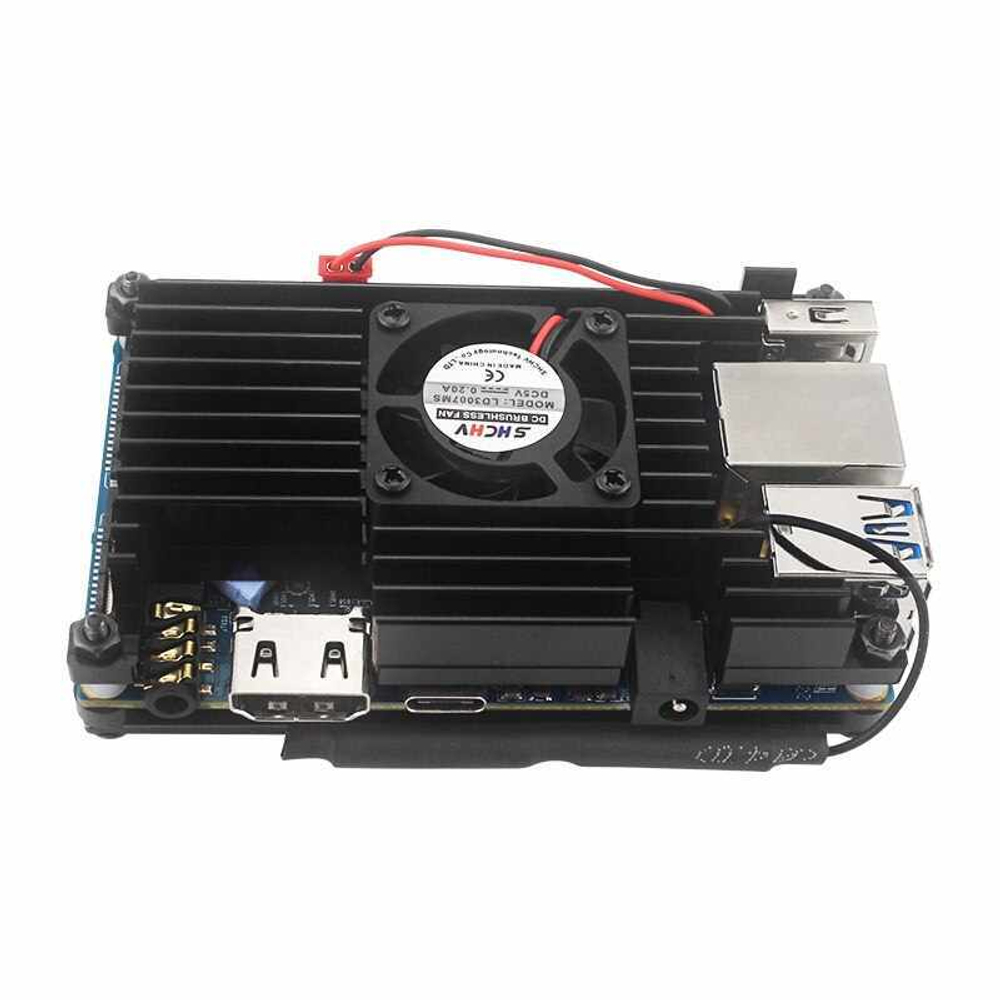 Металлический корпус для Orange Pi 3 LTS с вентилятором