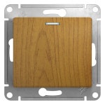 GLOSSA 1-клавишный ПЕРЕКЛЮЧАТЕЛЬ с подсветкой, сх.6а, 10АХ, механизм, ДУБ