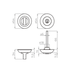 Ручка поворотная с фиксацией ключом BK6.FIX.JR WH-19 белый
