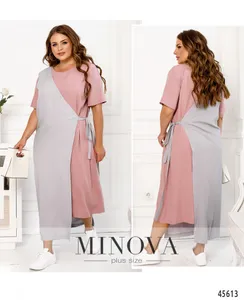 Платье 2288Б-пудра-серый Minova
