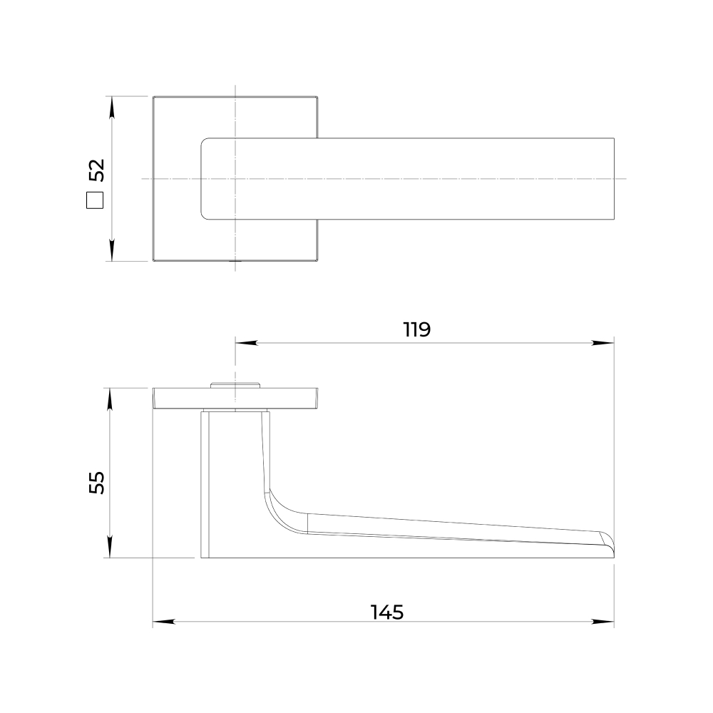 Ручка раздельная K.JS51.BOND SN-3 матовый никель