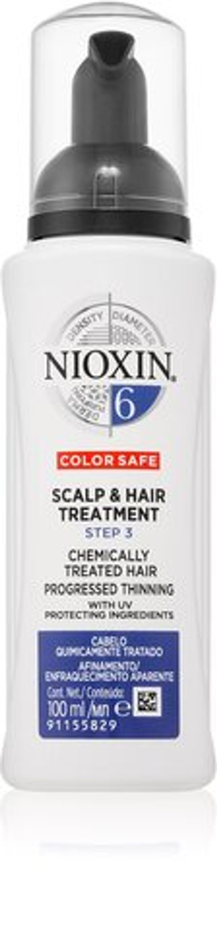 Nioxin System 6 Scalp & Hair Treatment - уход за кожей головы для обесцвеченных волос /   100  ml  / GTIN 8005610499611