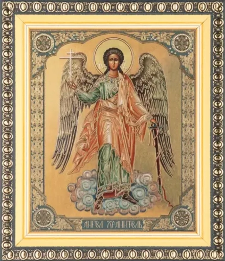 Икона "Ангел-Хранитель", ростовой, 10х12 в раме 13х15