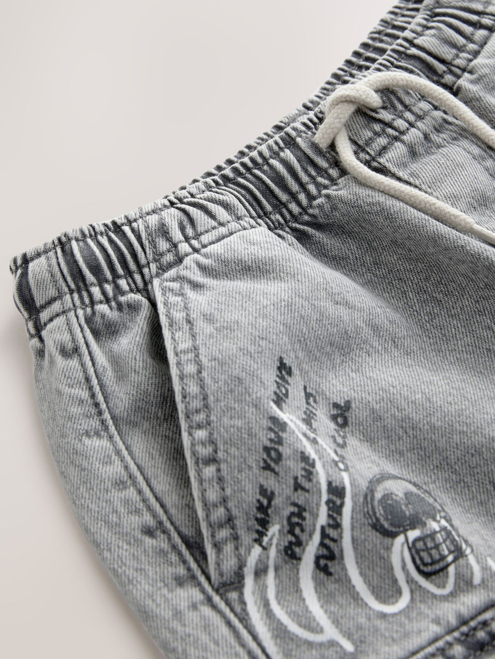 Шорты карго джинсовые для мальчика Next AC5-628, Серый