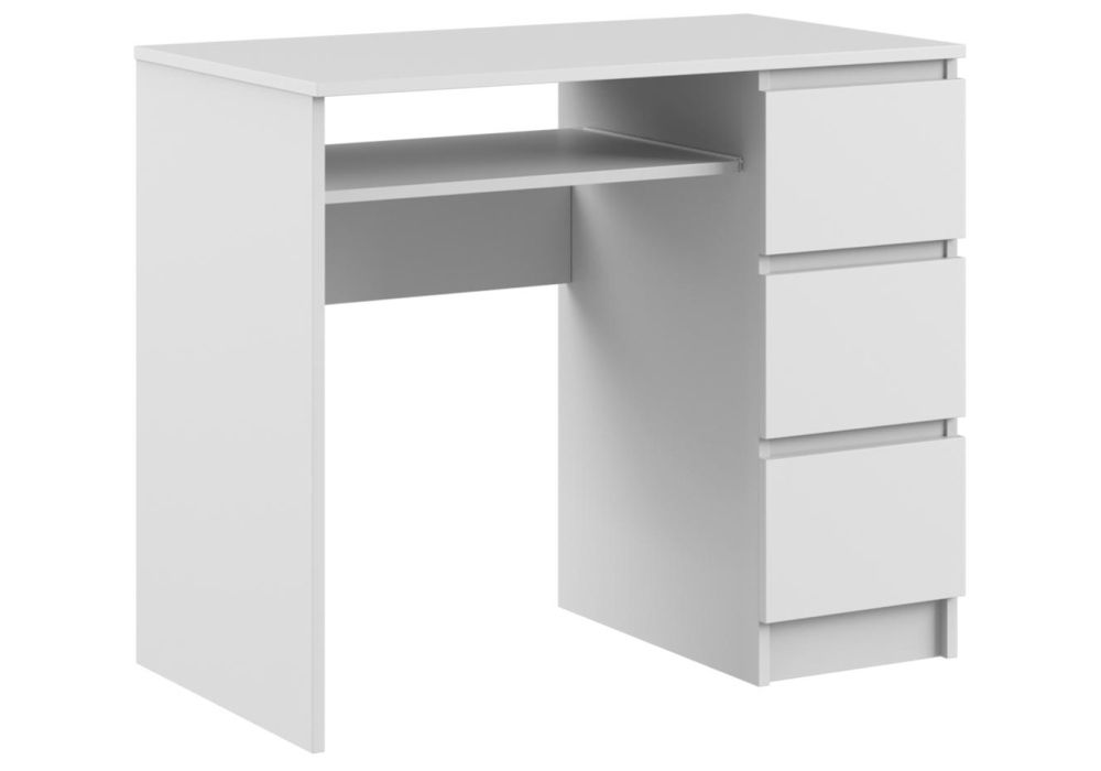 Письменный стол Мадера СМП 90х50х77 правый лдсп белый