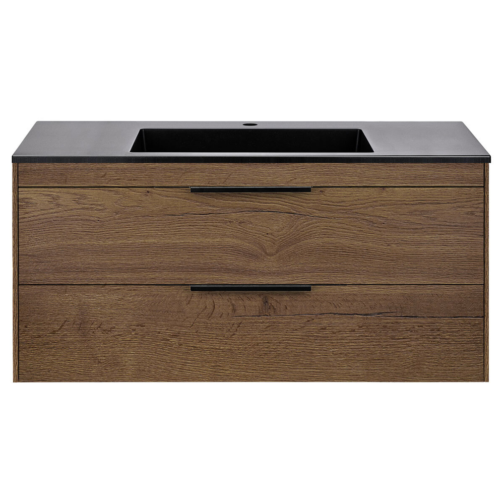 База под раковину Chiara 2D 1000 подвесная, 2 выкатных ящика soft-close, T.Oak