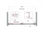 Душевая дверь BelBagno SOFT_CLOSE-1-BF-1-100-C-Cr 100 стекло прозрачное/профиль хром