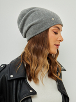 Шапка LACE удлиненная одинарная,с руликом с содержанием кашемира