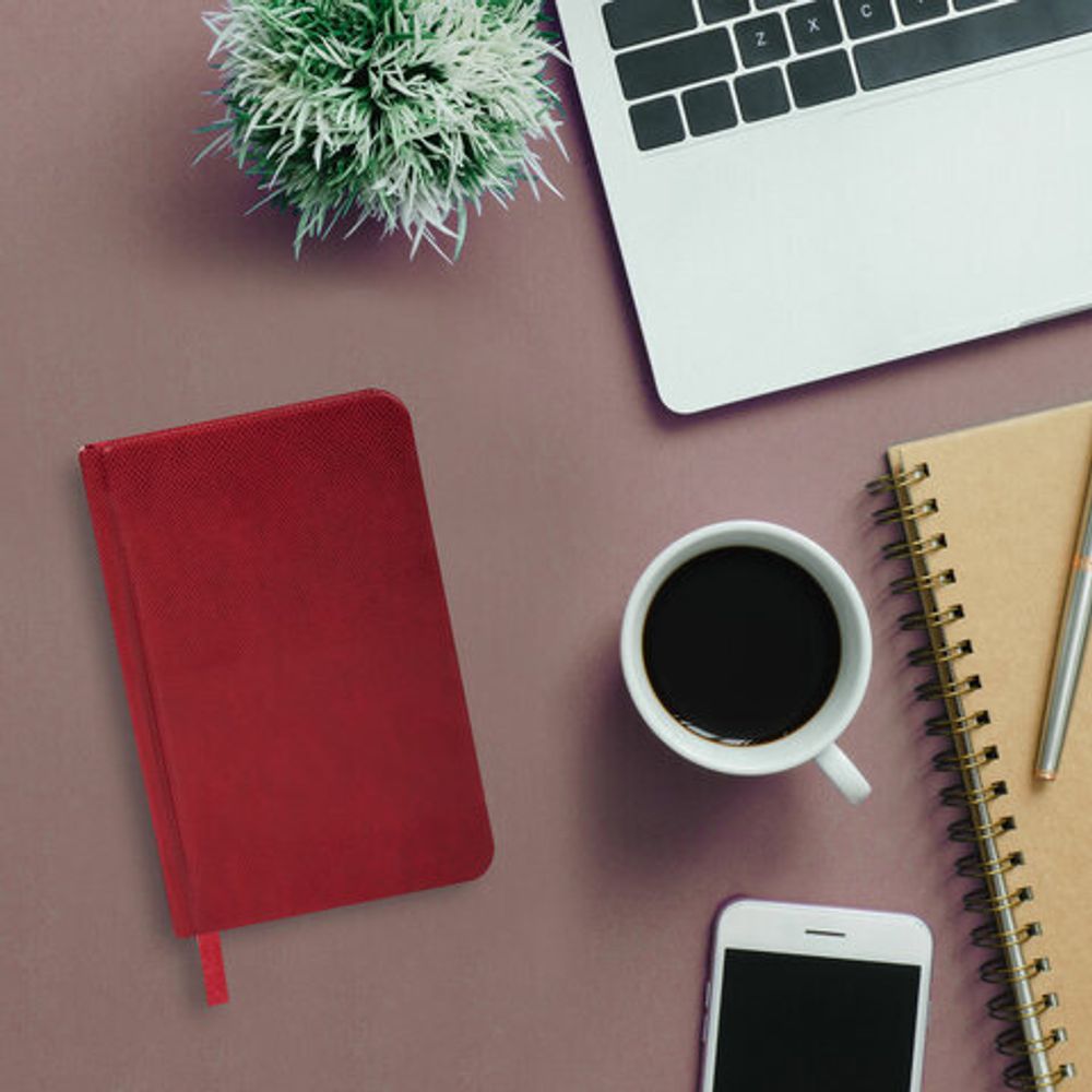 Ежедневник недатированный МАЛЫЙ ФОРМАТ 100x150 мм А6 BRAUBERG "Iguana", под кожу, 160 л., красный, 114468