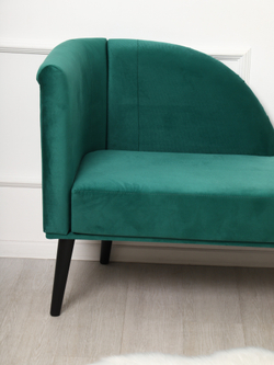 Кушетка Berger зеленый/венге