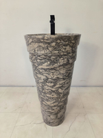 Раковина напольная из мрамора Pedestal Doreng Spiral MN-65926 40х40х90