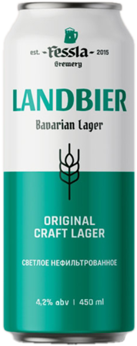 Пиво Фессла Ландбир / Fessla Landbier 0.45 - банка