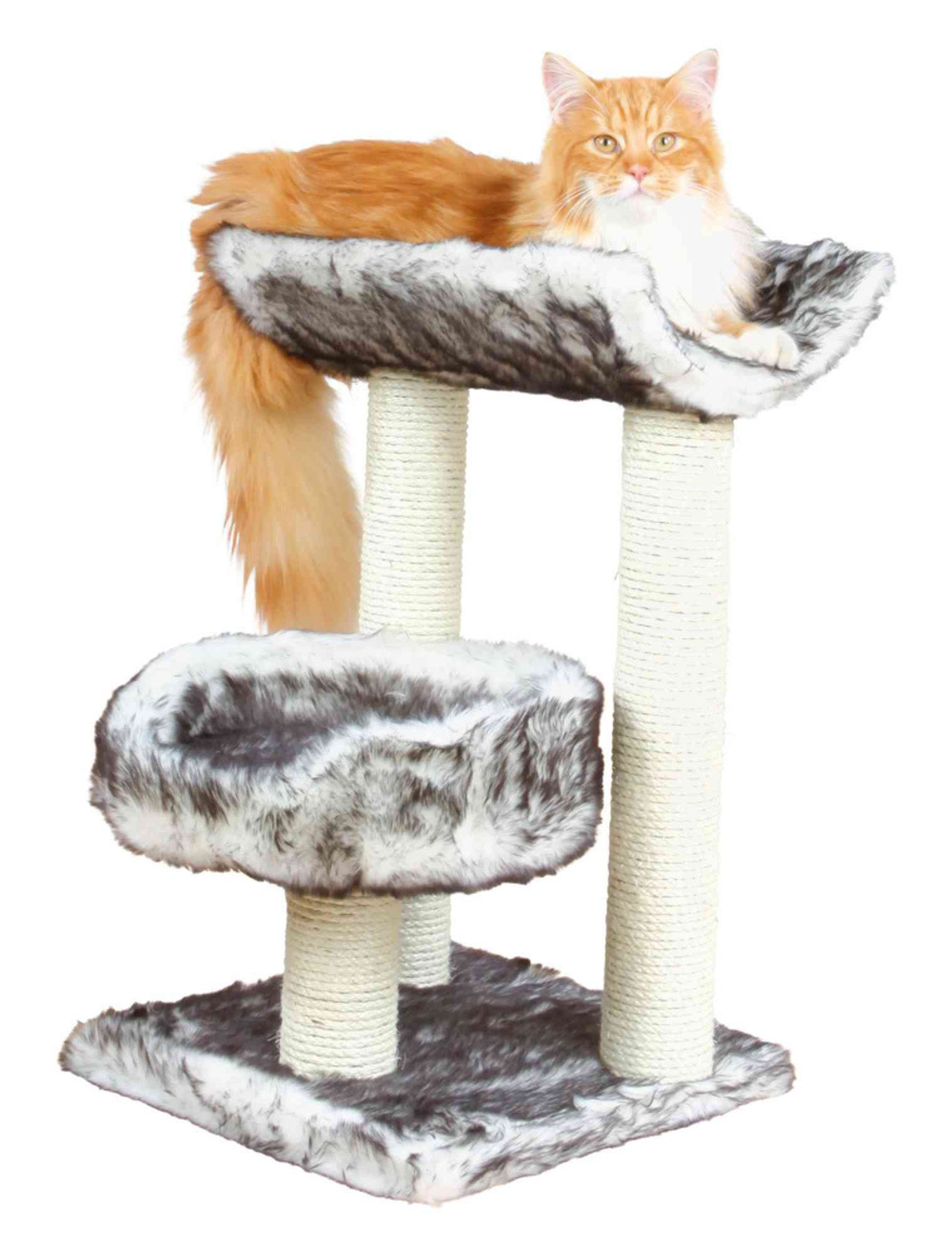 Домик для кошки Isaba, 62 см, чёрный/белый, Trixie