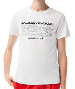 Футболка мужская теннисная Lacoste Men’s Lacoste Tennis x Novak Djokovic Regular Fit T-shirt and Cap Pack - white