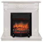 Каминокомплект Real Flame Ottawa WT с очагом Fobos Lux Black (без пульта)