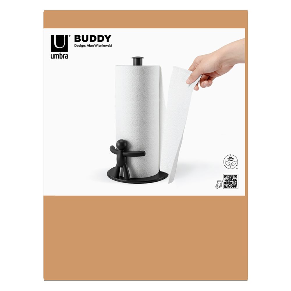 Металлический держатель для бумажных полотенец Buddy 1019271-040, 34 см, черный