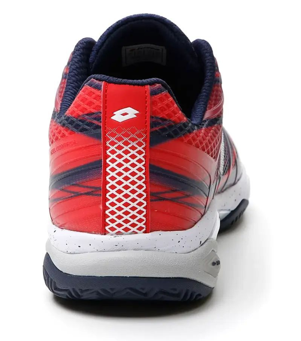 Мужские кроссовки теннисные Lotto Mirage 300 Clay - navy blue/all white/red poppy
