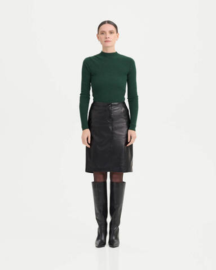 Юбка из натуральной кожи