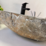 Каменная раковина из речного камня RS-63872 (54*45*15) 0123