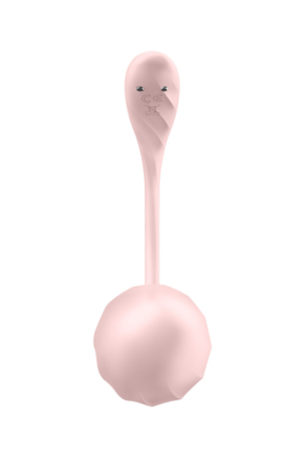 Виброяйцо Satisfyer Ribbed Petal Connect App с пультом ДУ, розовое