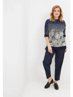 Блузка трикотажная джемпер с рисунком