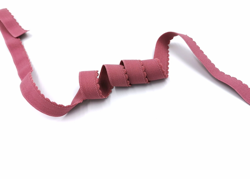 Отделочная резинка, с фестоном 20 мм, фламинго (грязно-розовый) (Арт: OTR605/20-026), м