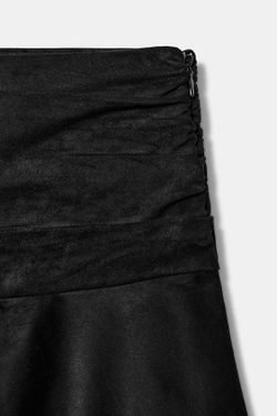 ZARA ЮБКА-ШОРТЫ С ВОЛАНАМИ, ЧЕРНЫЙ