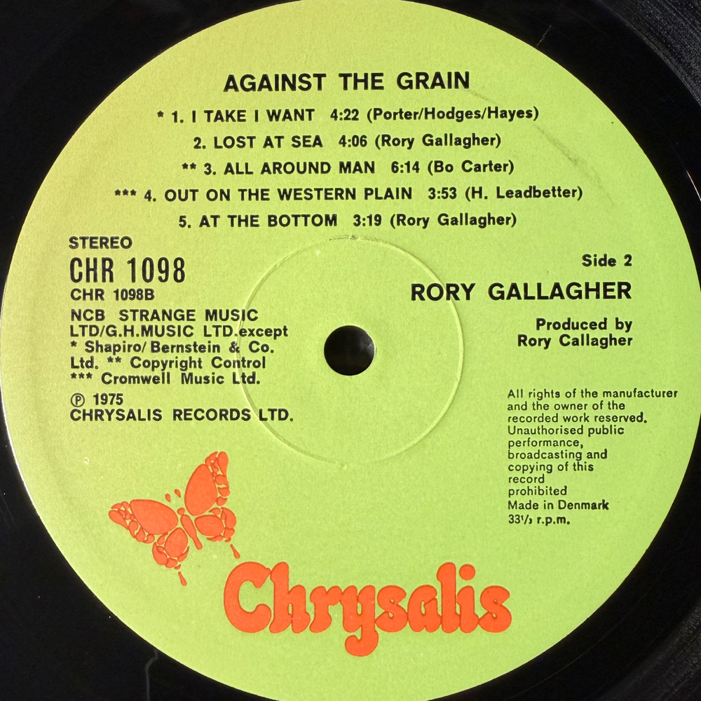 Rory Gallagher ‎– Against The Grain (Дания 1975г.) Т