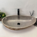 Раковина из речного камня RS-63631 (77*40*15) 0124