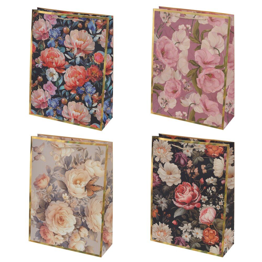 GAEM Пакет подарочный (бумага 210г/м2, блок микс 12шт), L31 W12 H42 см, 4в.