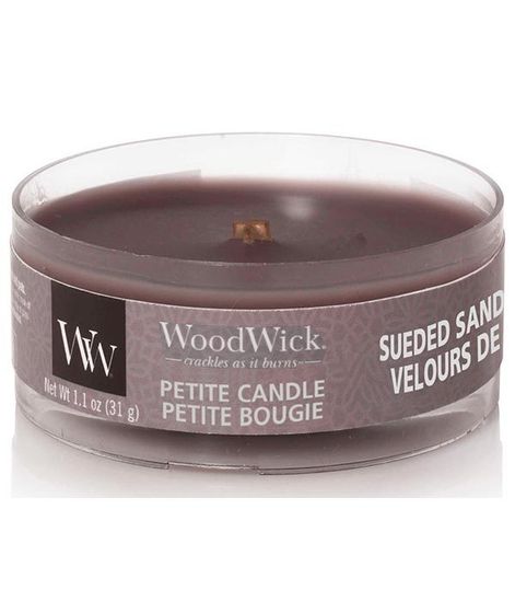 Замша и сандаловое дерево, ароматическая свеча мини, WoodWick