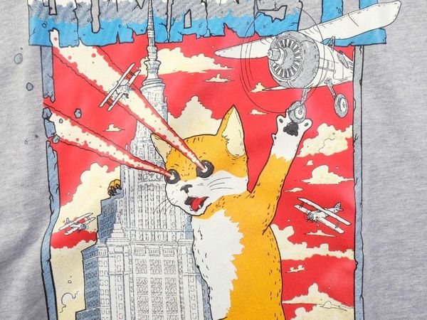 Худи Кэтзилла Серый - фото 3