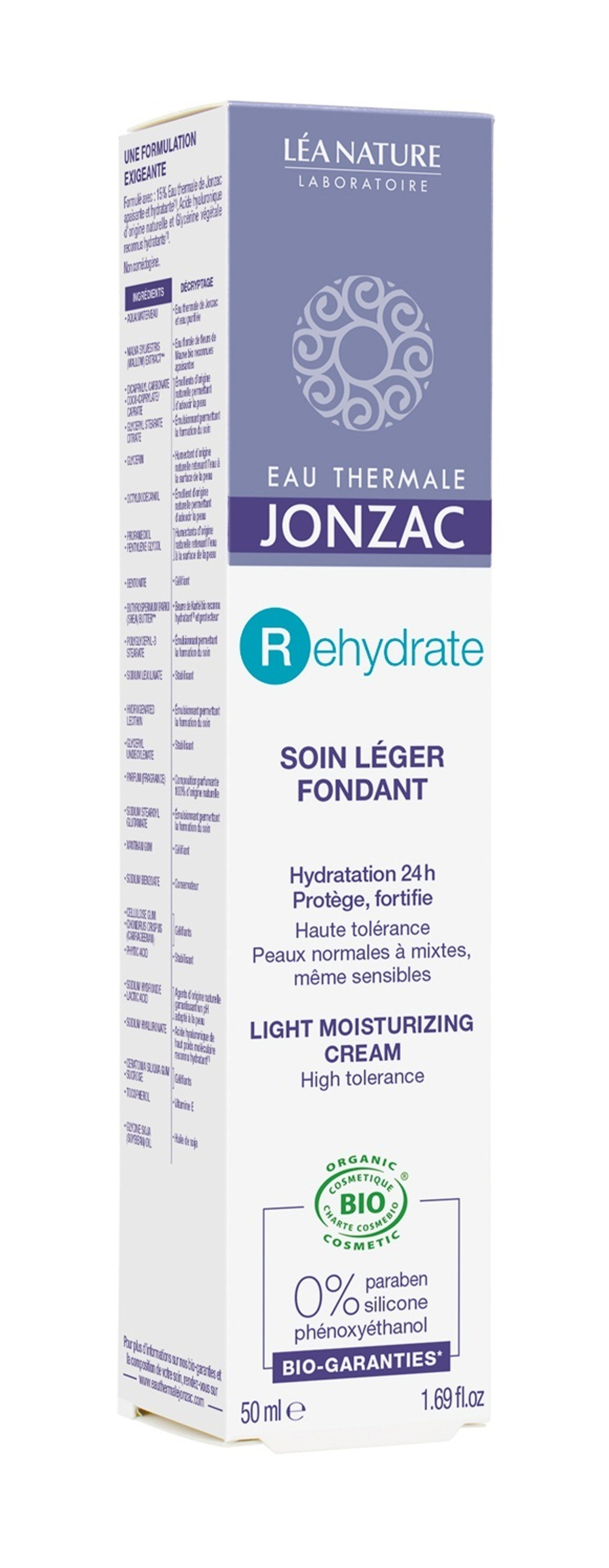 Жонзак Регидрат Крем увлажняющий лёгкий для лица EAU Thermale Jonzac Rehydrate Crema Ligera Hidratante 50 мл
