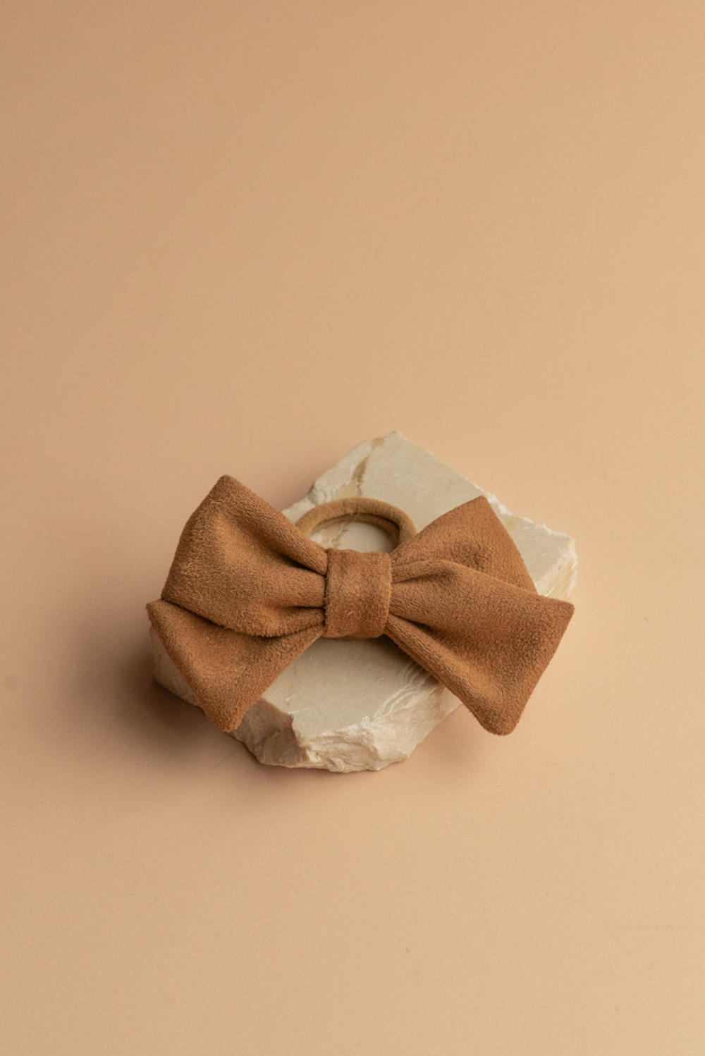 Велюровый бант, бежевый / Lady bow