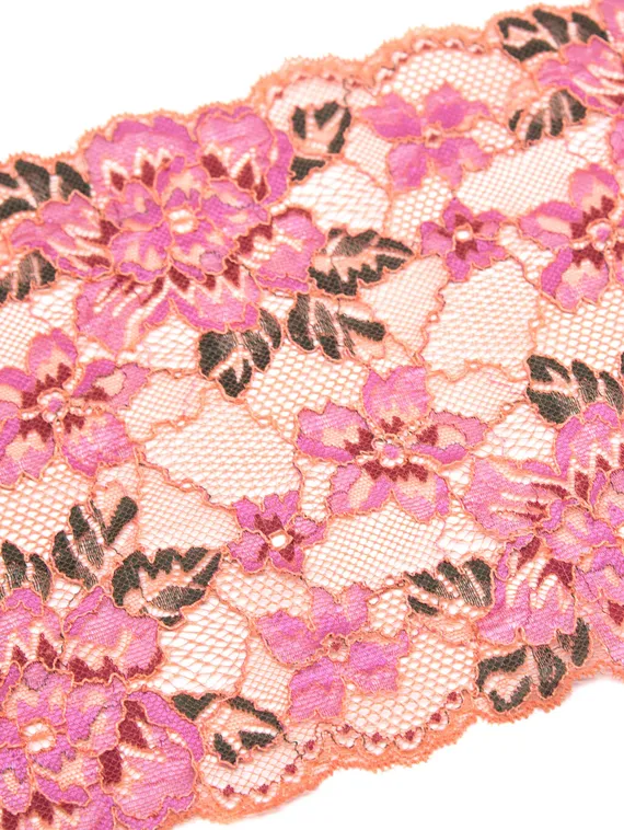 194 Кружево эластичное 19 см, Италия, весна, имбирь