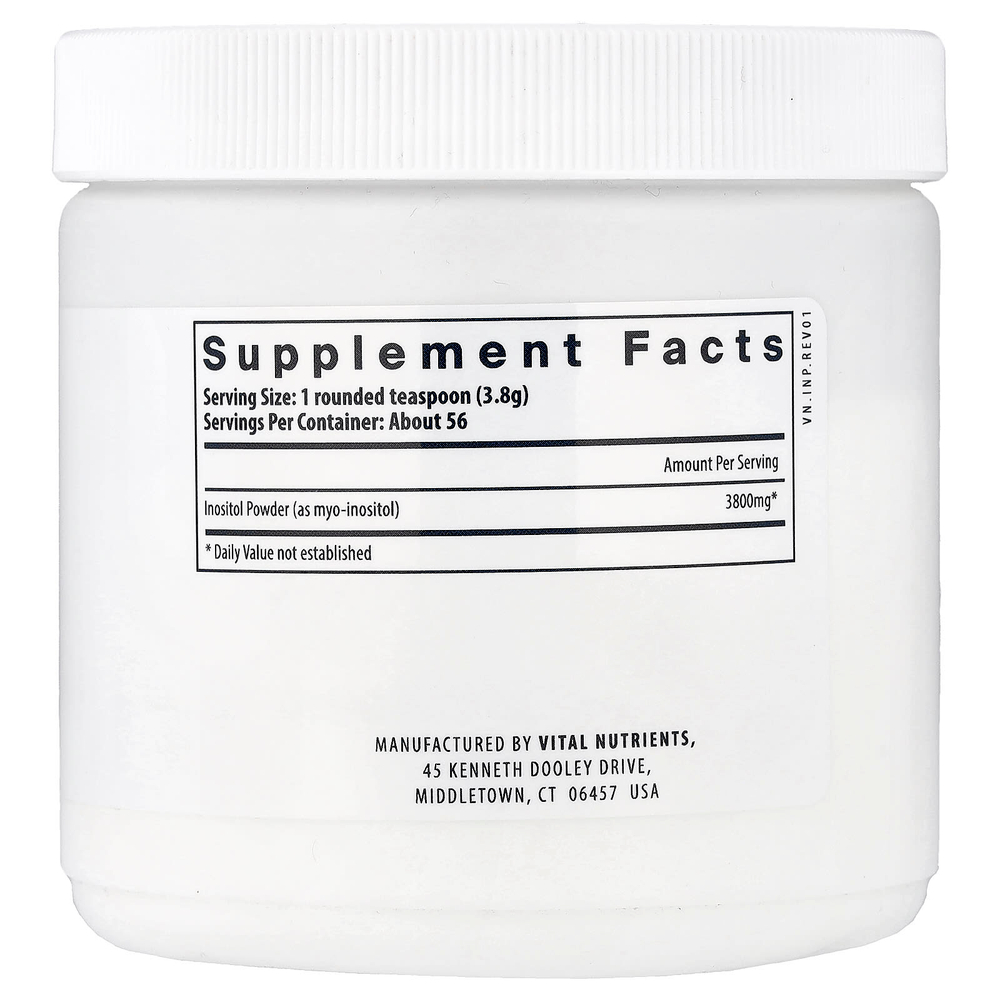 Vital Nutrients, инозитол в порошке, 225 г (7,94 унции)