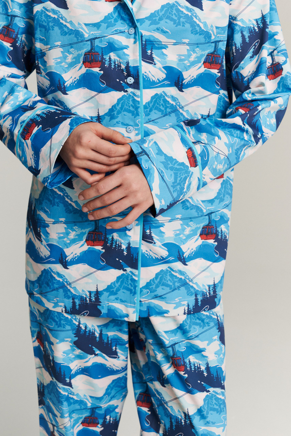 Костюм двойка из сатина горы - размер S-M