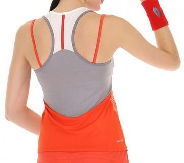 Женский топ теннисный Lotto Top W IV Tank 2 - красный