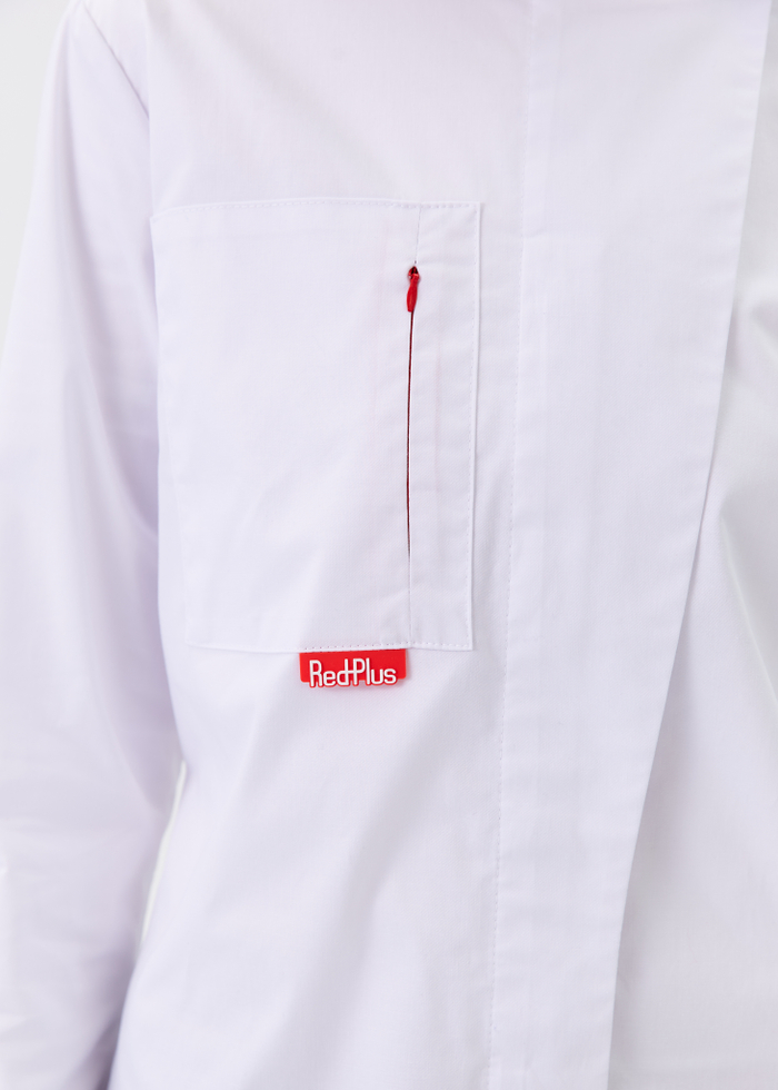 Топ медицинский женский Сартори, белый хлопок