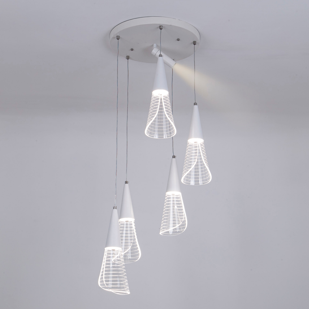 Подвесной светодиодный cветильник LED4U L7106-6 WТ