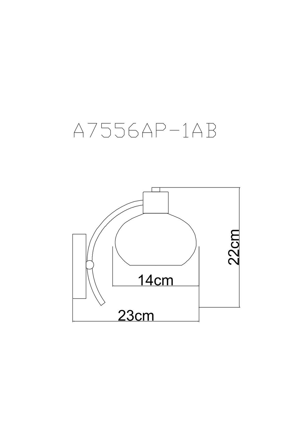 Бра Arte Lamp Latona A7556AP-1AB