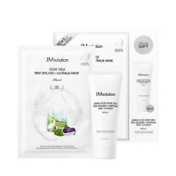 JMsolution Goat milk New Zealand +Australia Mask набор для лица с козьим молоком из 11 тканевых масок и пенки