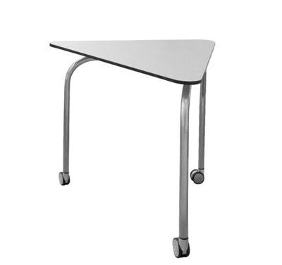 COME-ON Стол складной 3-угол СВ.СЕРЫЙ/ХРОМ