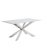 Стол T088 (160) камень белый матовый Calacata