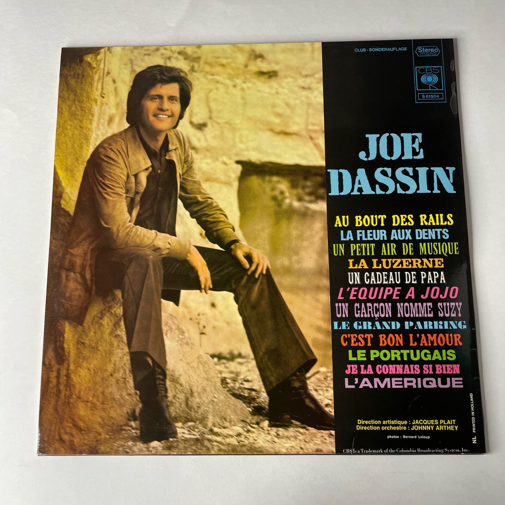 Винтажная виниловая пластинка LP Joe Dassin Джо Дассин, La Fleur Aux Dents (Нидерланды 1970)